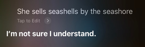 英語耳で発音が改善してShe sells seashells by the seashoreがSiriに認識された